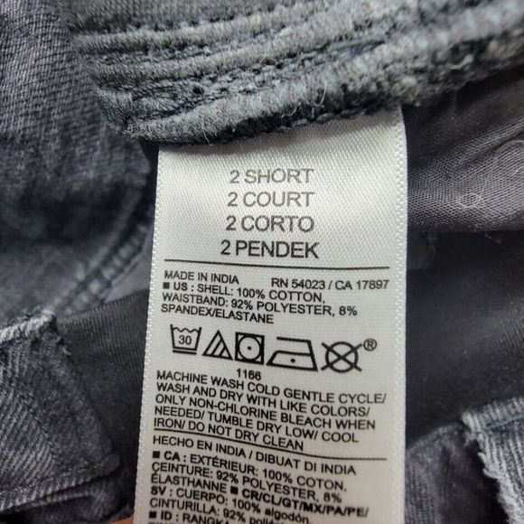 Old Navy Maternity Slouchy Straight Jeans Women's Size 2 Short Black Denim 29X24 - Picture 4 of 9